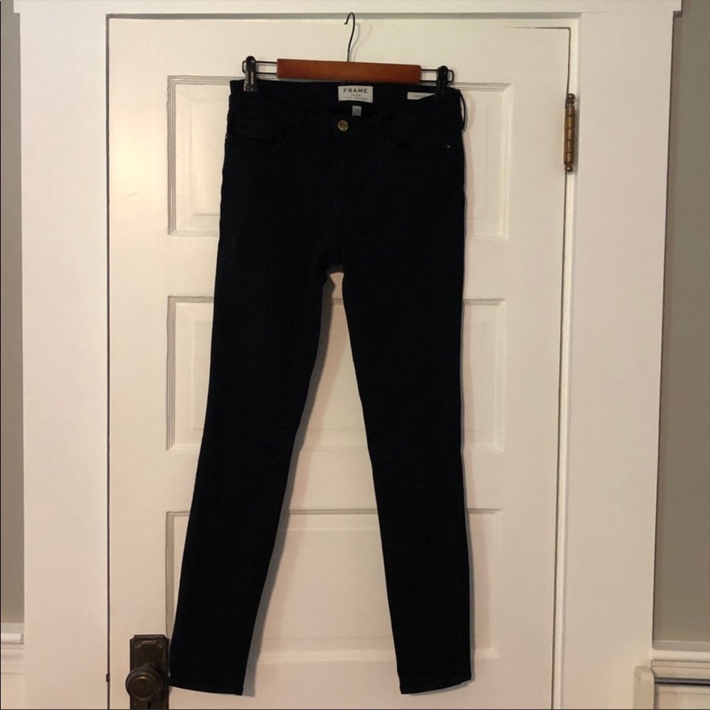 Frame Le Skinny de Jeanne Film Noir Jeans